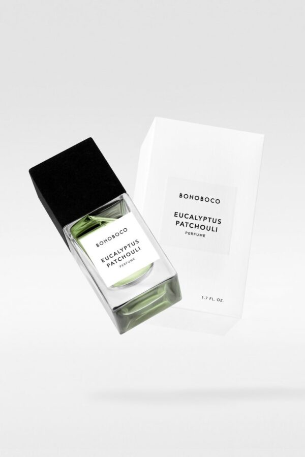 Eucalyptus – Patchouli Extrait de Parfum 50ml perfume by BOHOBOCO – Woody and Spicy fragrance bottle