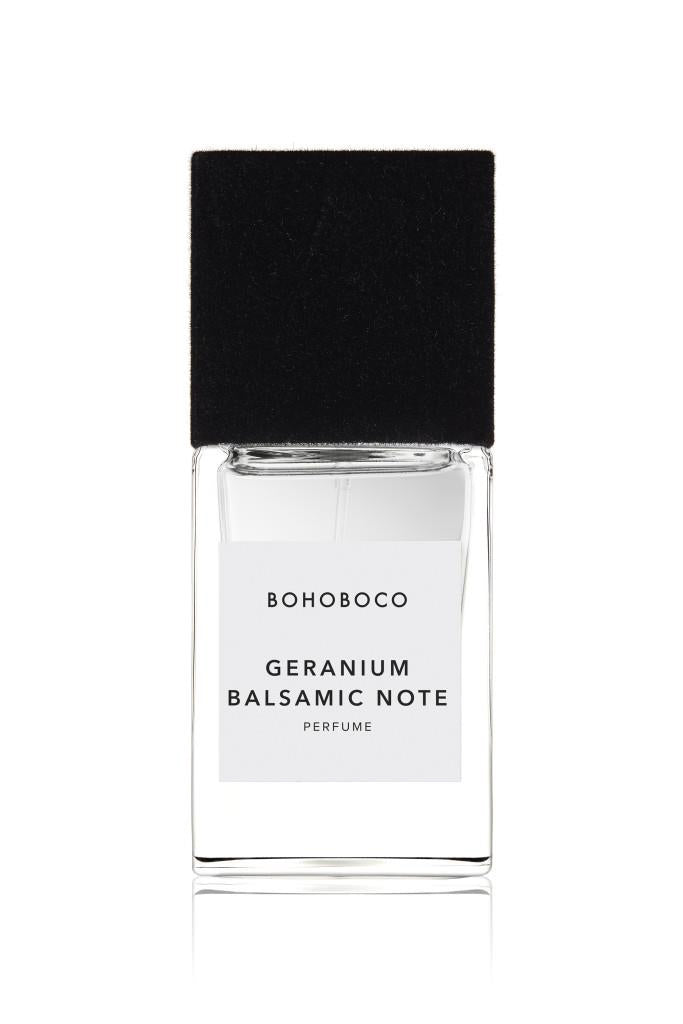 Geranium – Balsamic Note Extrait de Parfum 50ml perfume by BOHOBOCO – Green and Synthetic fragrance bottle