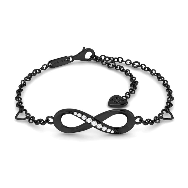 Infinity Bracelet “Infinity” 925 Sterling Silver - Black - Hallburg USA 