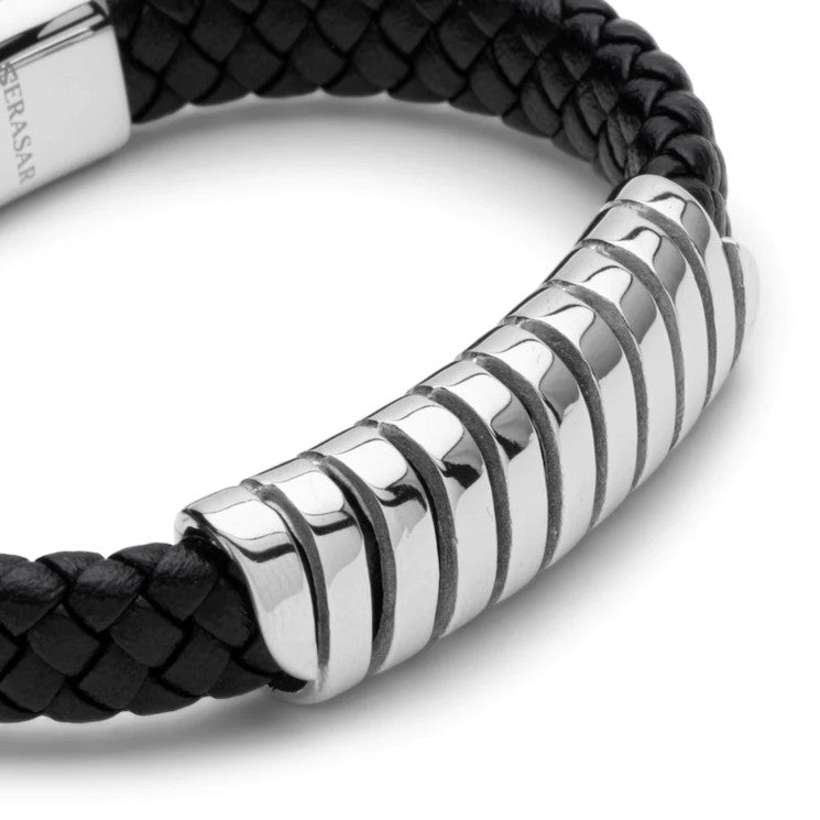 Leather Bracelet "Helix" - Silver - Hallburg USA